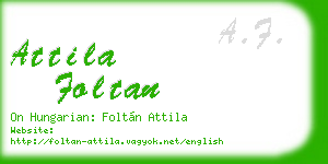 attila foltan business card